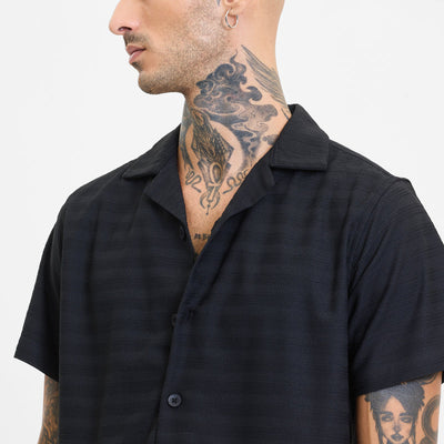 Black Stripes Box Fit Shirt