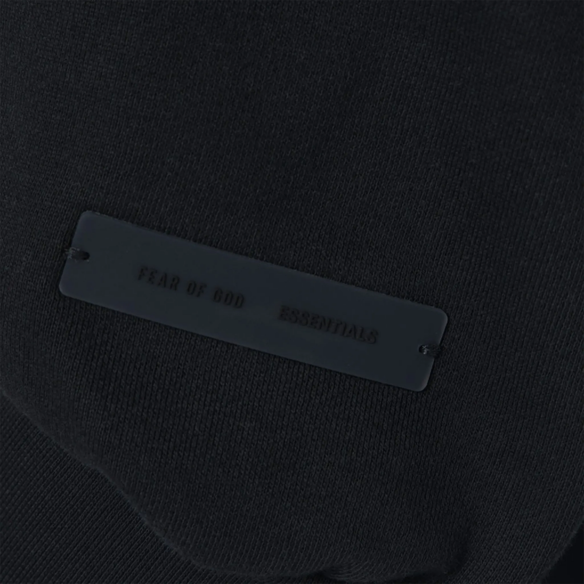 Fear Of God Essentials Classic Fleece Jet Black Zip-Up Hoodie (SS25)