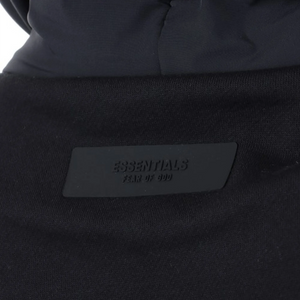 Fear Of God Essentials Core Collection Nylon Fleece Black Hoodie (SS24)