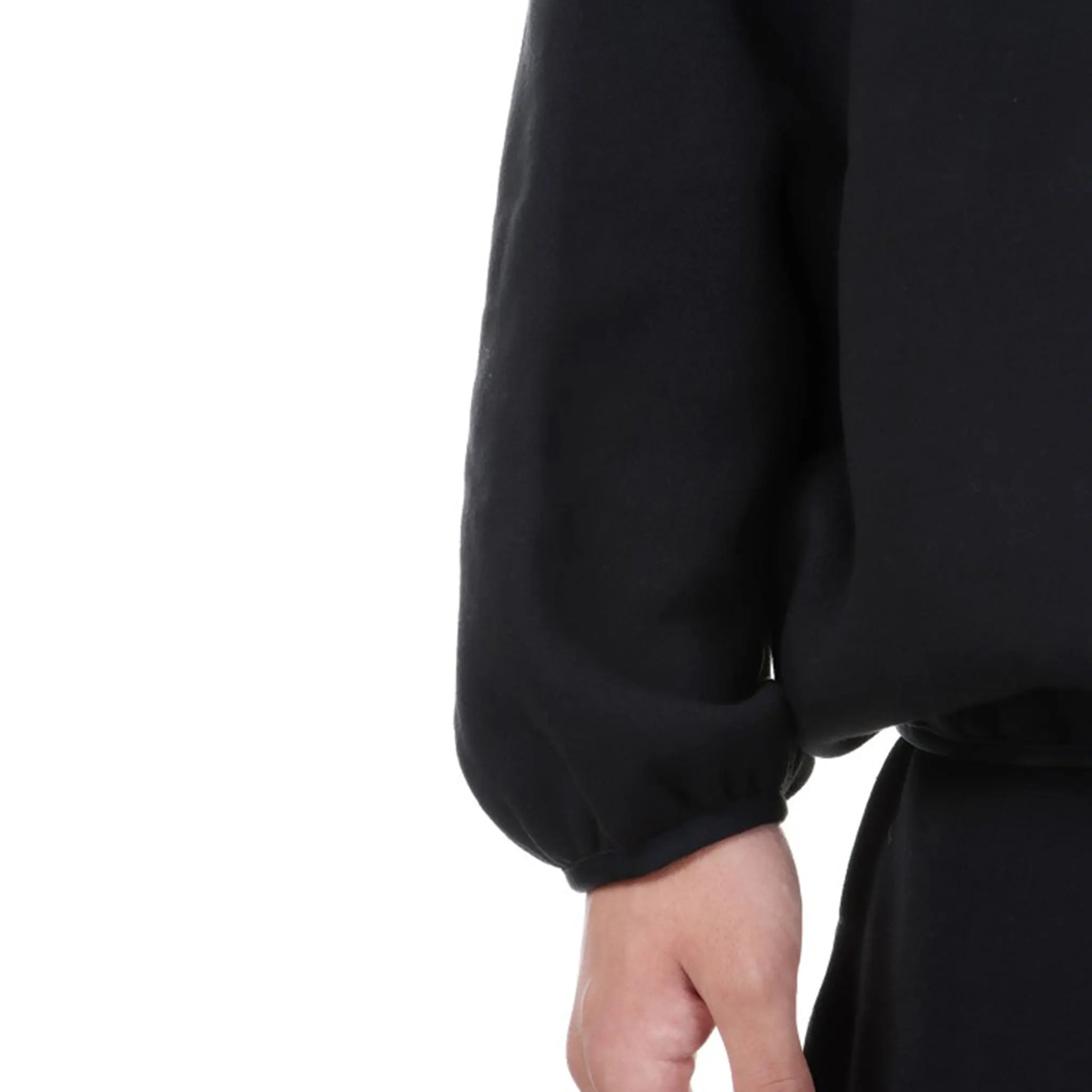 Fear Of God Essentials Core Collection Nylon Fleece Black Hoodie (SS24)