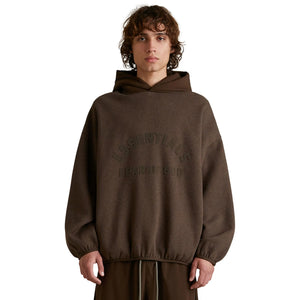 Fear Of God Essentials Core Collection Nylon Fleece Heather Wood Hoodie