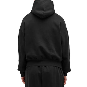 Fear Of God Essentials Heavy Fleece Vintage Shrunken Black Hoodie (FW24)