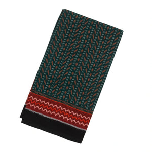 Teal Handloom Orissa Cotton Saree With Tie & Dye Stripes