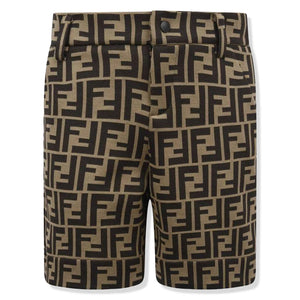 Fendi Boys Brown Shorts
