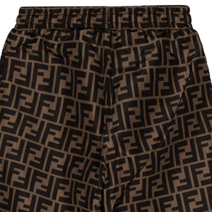 Fendi FF Logo Kids Brown Sweatpants