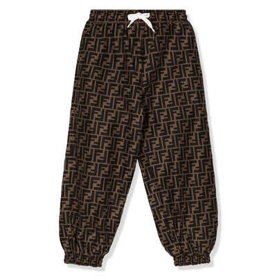 Fendi FF Logo Kids Brown Sweatpants