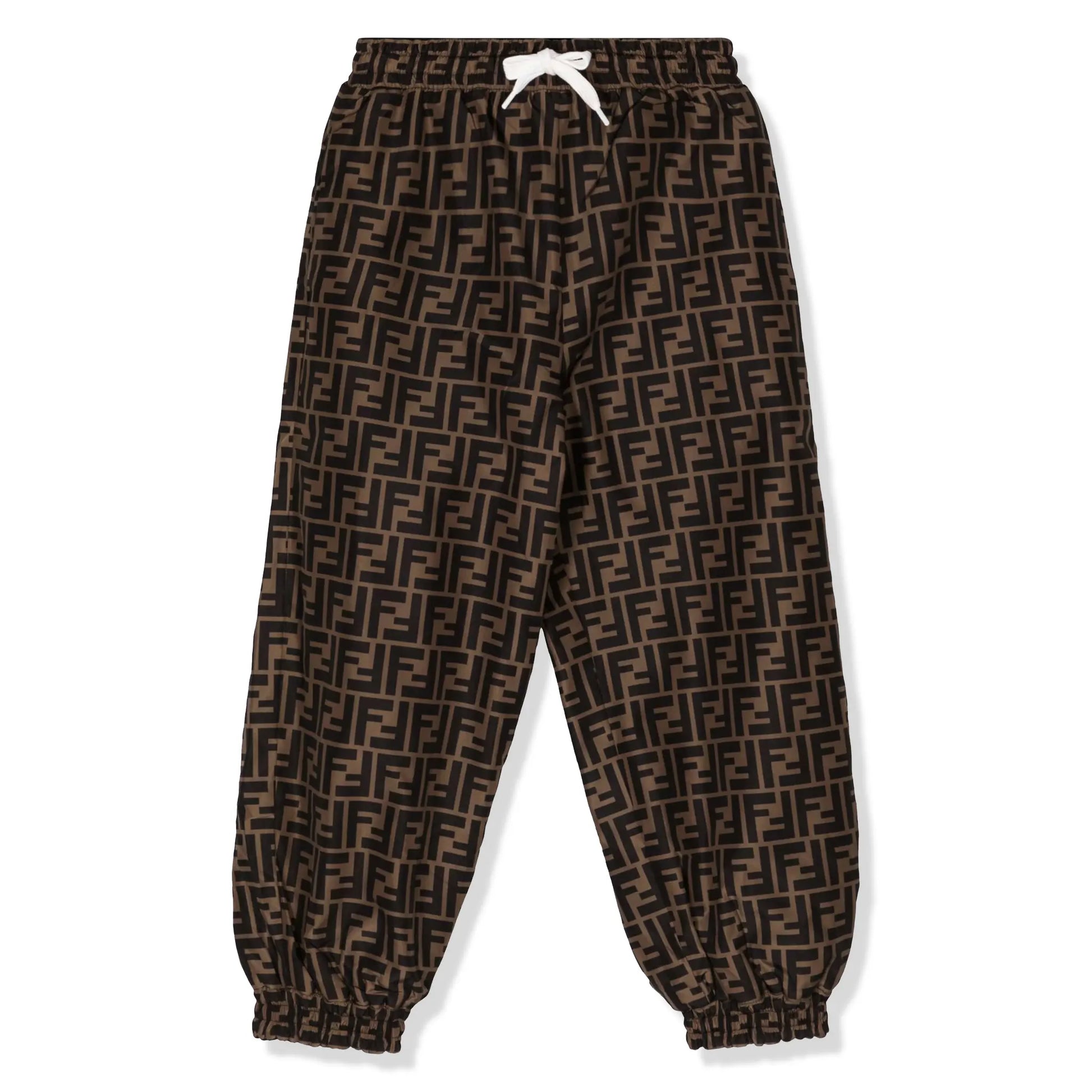 Fendi FF Logo Kids Brown Sweatpants
