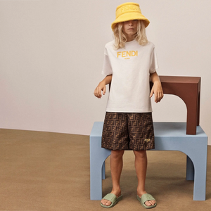 Fendi Logo Kids White T Shirt
