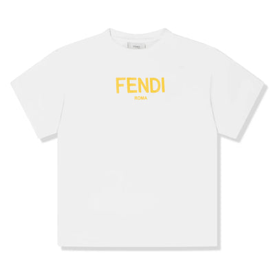 Fendi Logo Kids White T Shirt