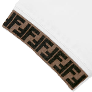Fendi Logo Trim Kids White T Shirt