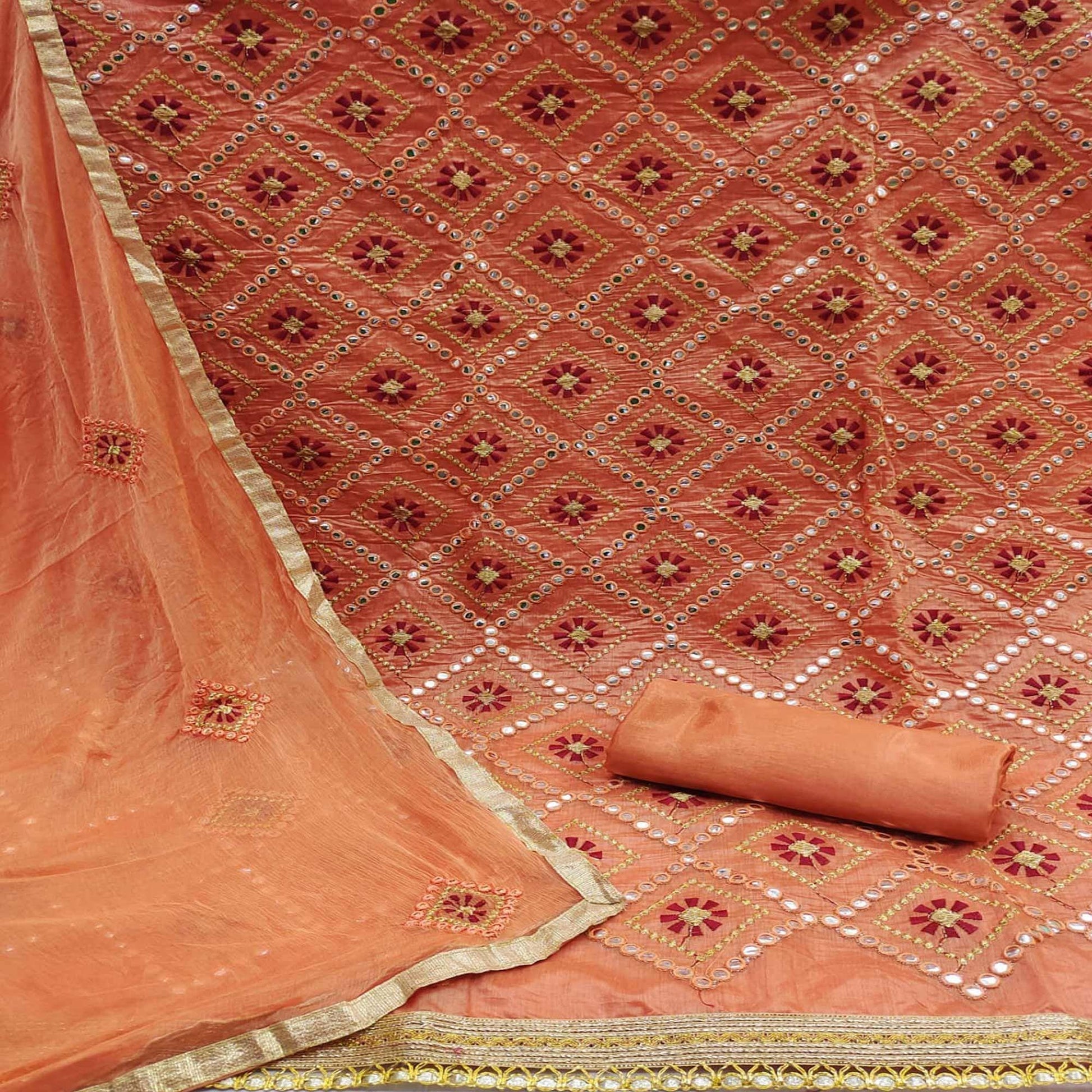 Fenta Embroidered Modal Dress Material