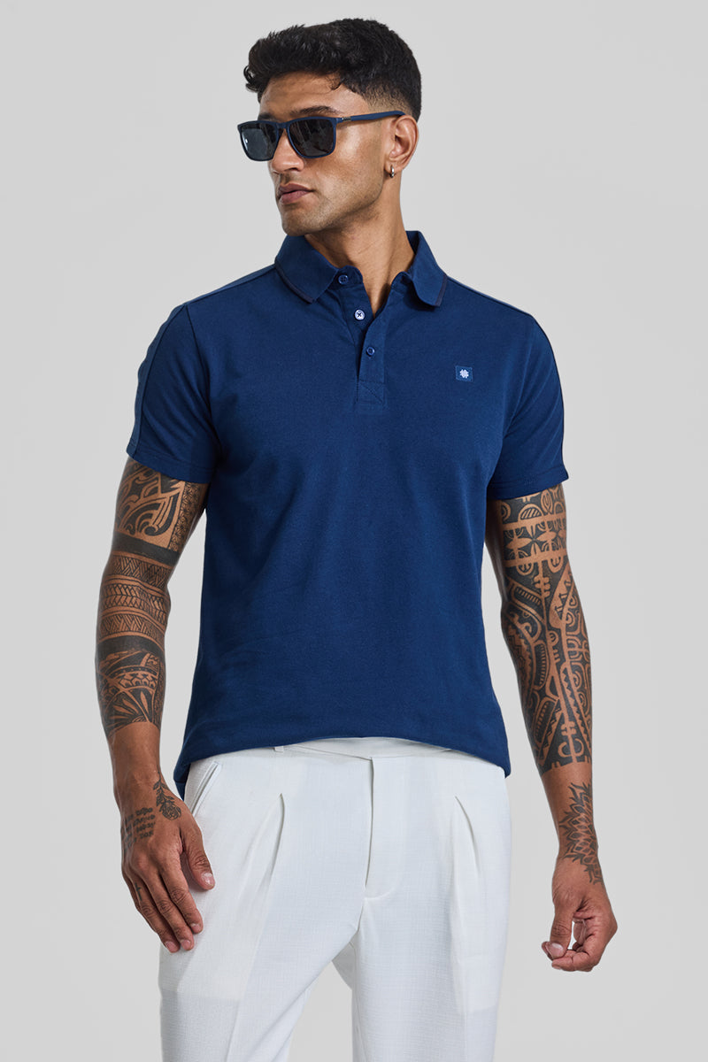 Believe Dark Blue Polo T-Shirt