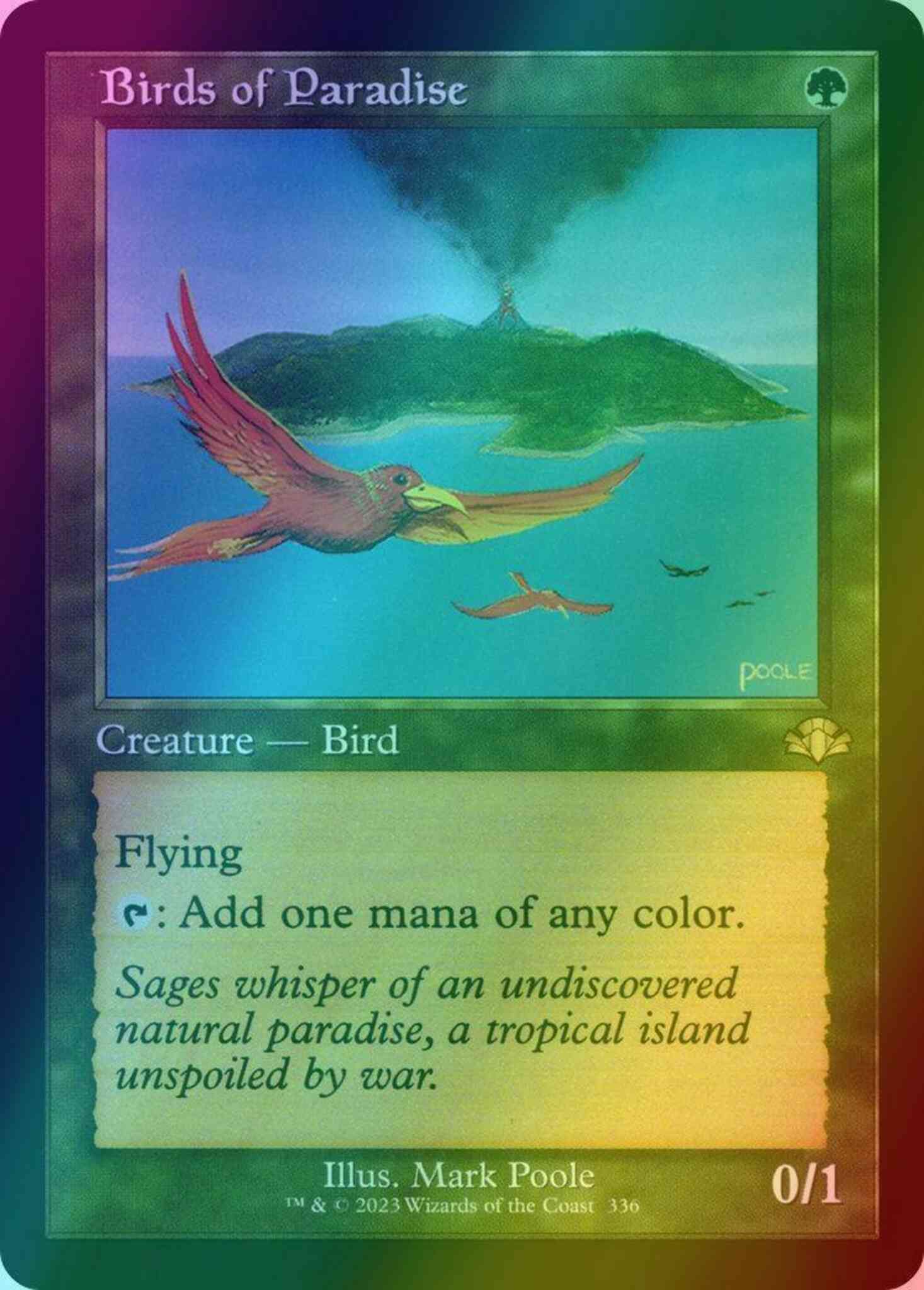 Birds of Paradise [336] [Retro Frame] [Dominaria Remastered] [Foil]