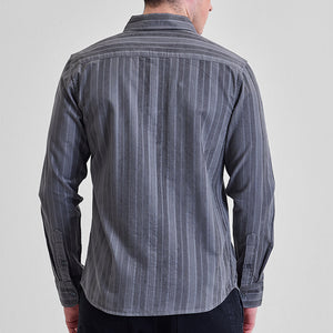 Grey Corduroy Slim Fit Shirt