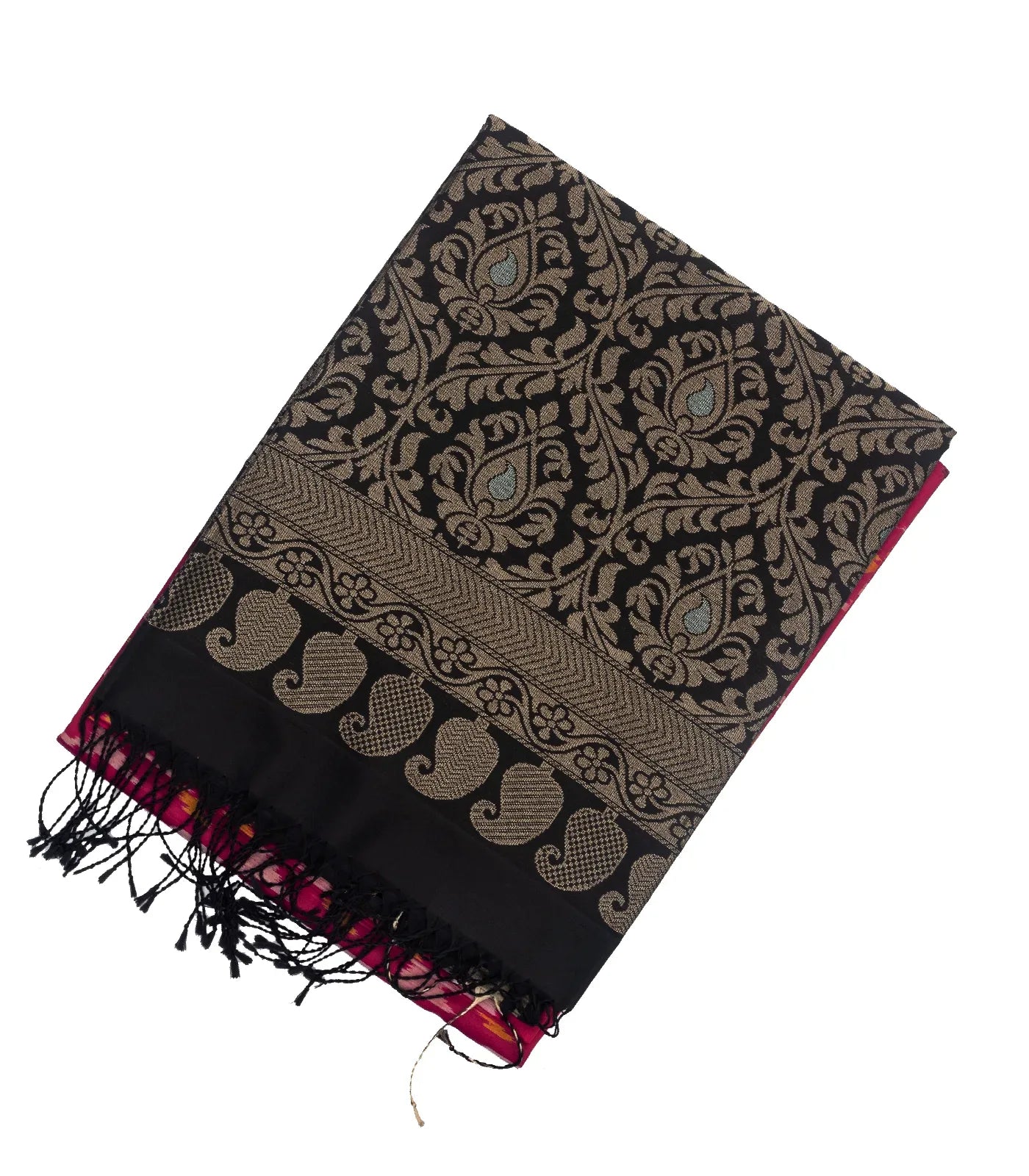 Pink Handloom Soft Silk Saree With Tie & Dye Motifs