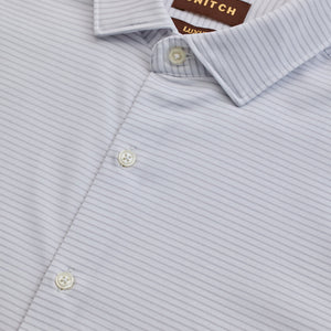 Light Grey Stripes Stretch Shirt
