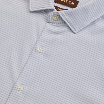 Light Grey Stripes Stretch Shirt