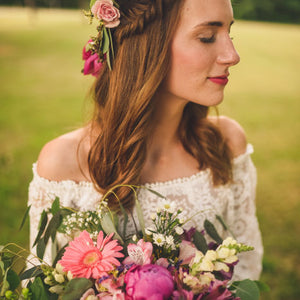Colorful, Textural Wildflower Wedding