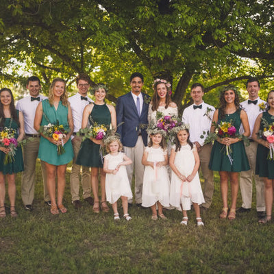 Colorful, Textural Wildflower Wedding