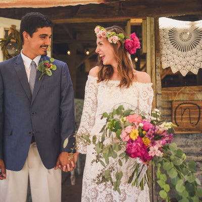 Colorful, Textural Wildflower Wedding