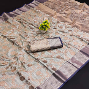3grey-floral-woven-kanjivaram-silk-saree