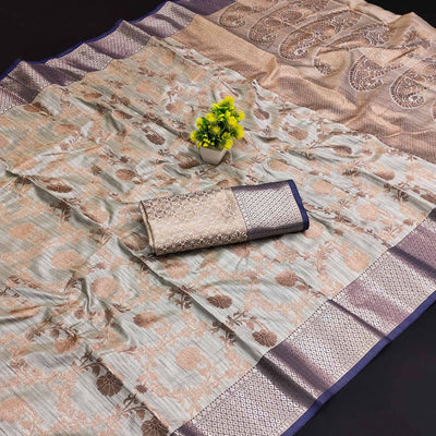 3grey-floral-woven-kanjivaram-silk-saree