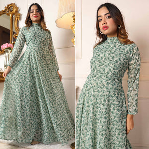 green-printed-georgette-gown