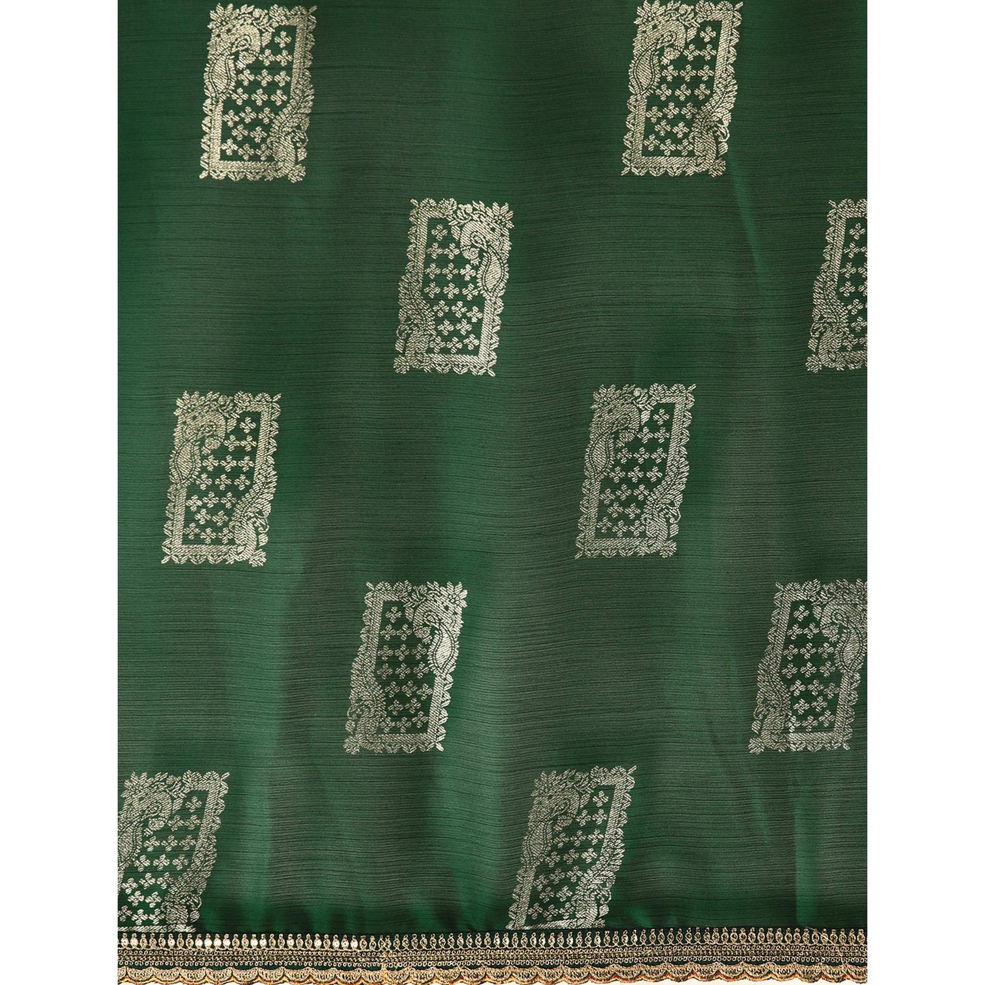 green-foil-printed-with-embroidered-border-chiffon-saree