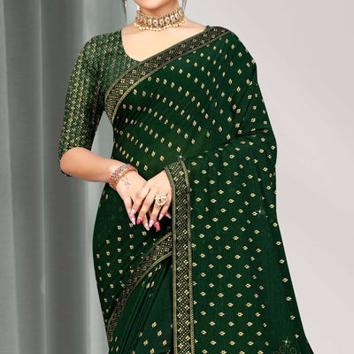 green-woven-chiffon-saree-1