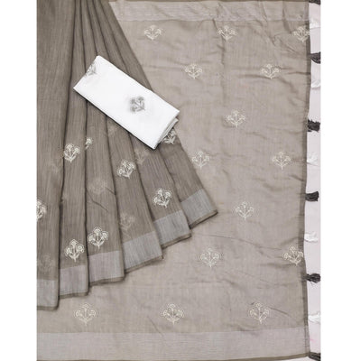 grey-floral-embroidered-raw-silk-saree