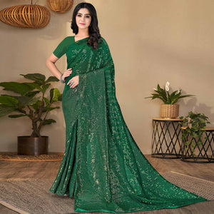 green-sequence-embroidered-georgette-saree-142948