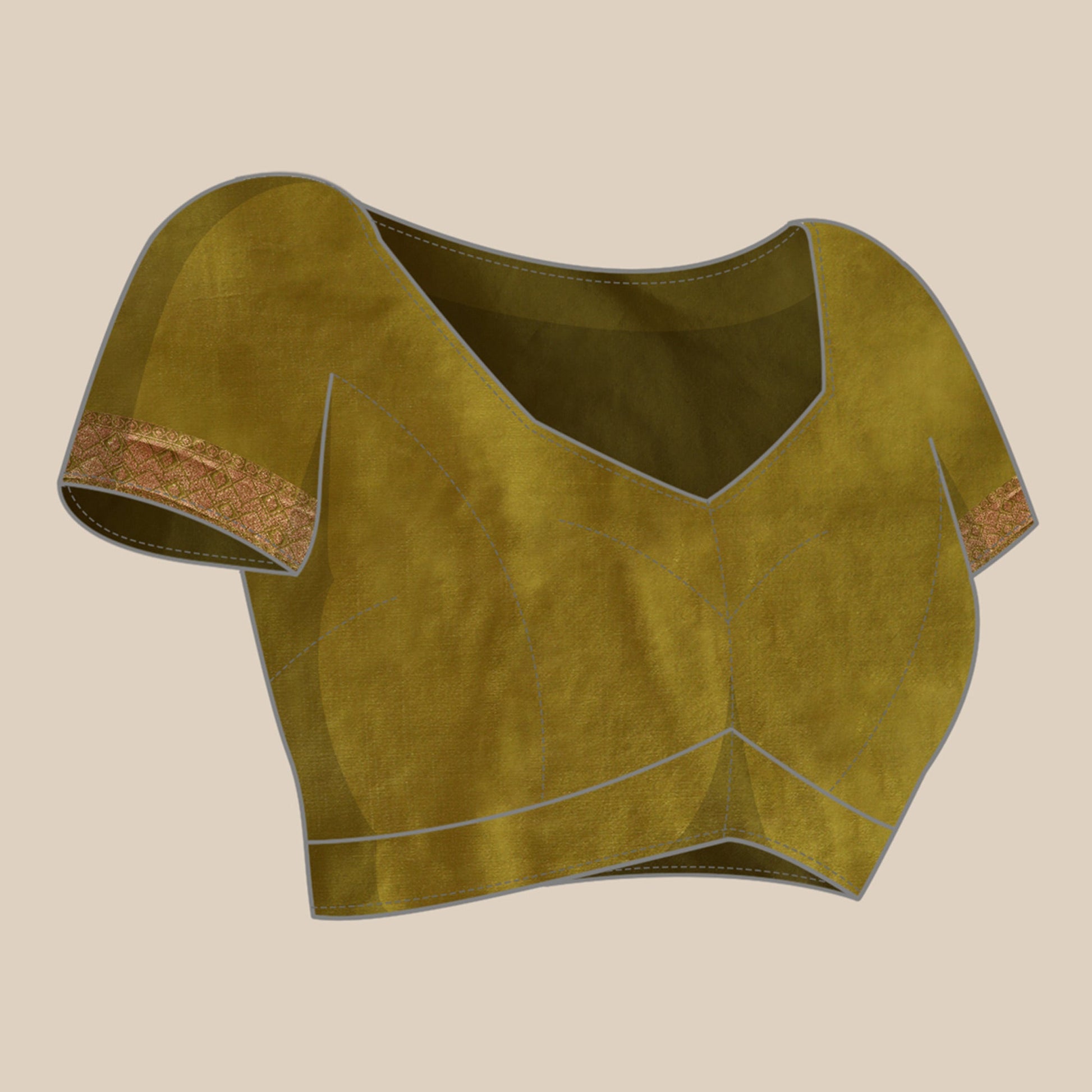 Mehendi Green Floral Woven Organza Silk Saree With Tassels