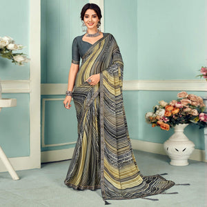 grey-digital-bandhani-printed-chiffon-saree-with-tassels