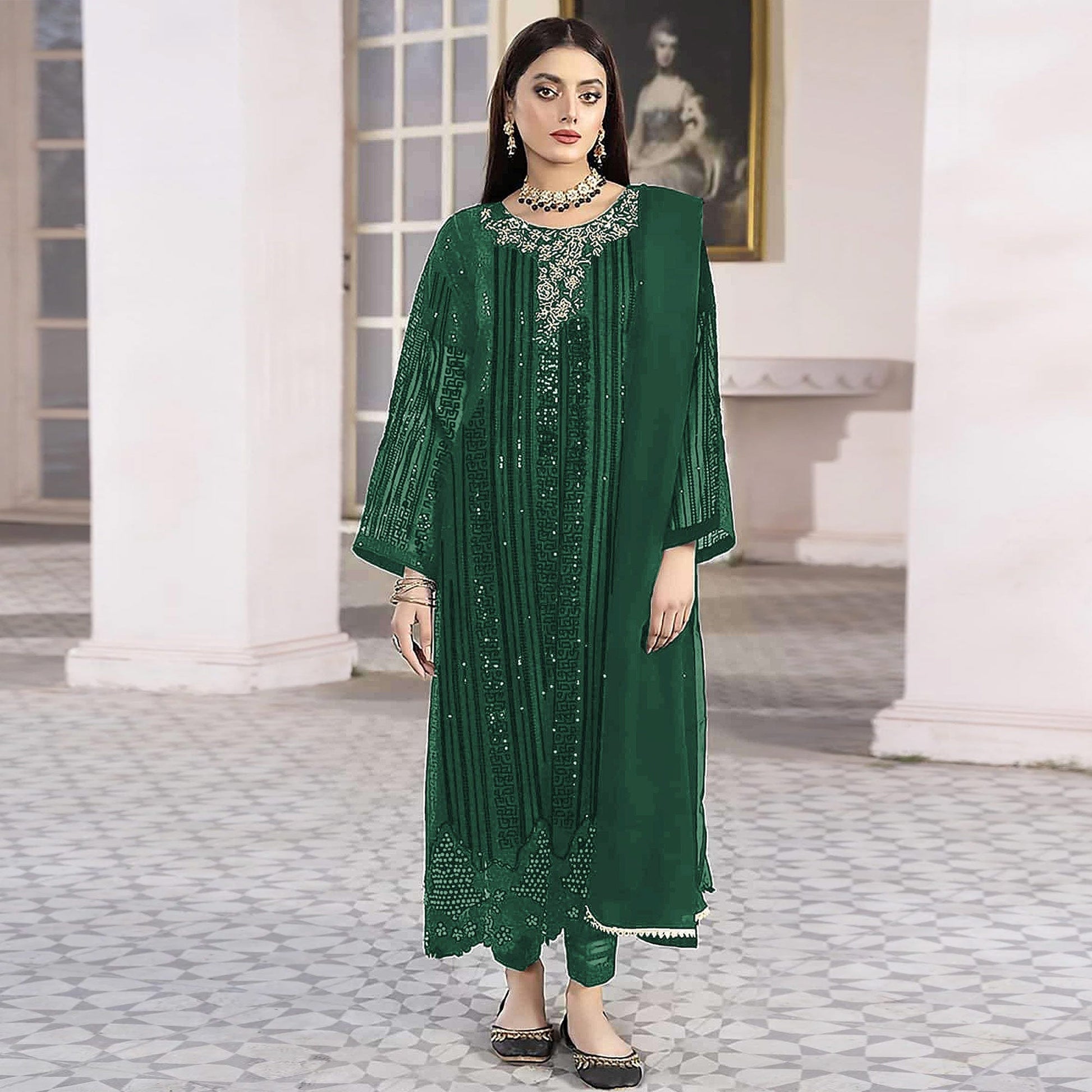 green-sequins-embroidered-georgette-pakistani-suit-3