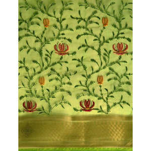 green-floral-embroidered-organza-saree-4