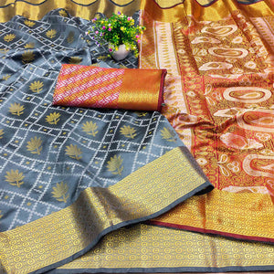 11grey-floral-woven-banarasi-silk-saree