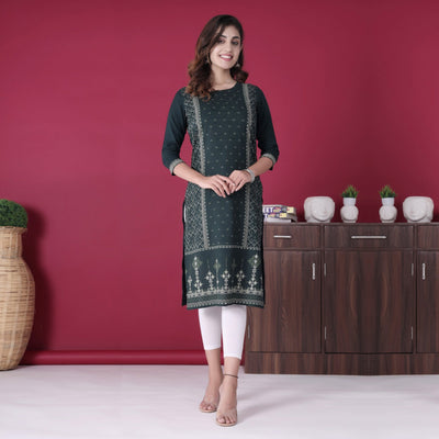 green-floral-printed-rayon-kurti-1