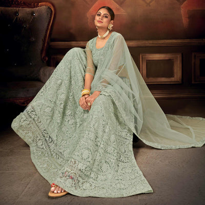 green-embroidered-netted-lehenga-choli