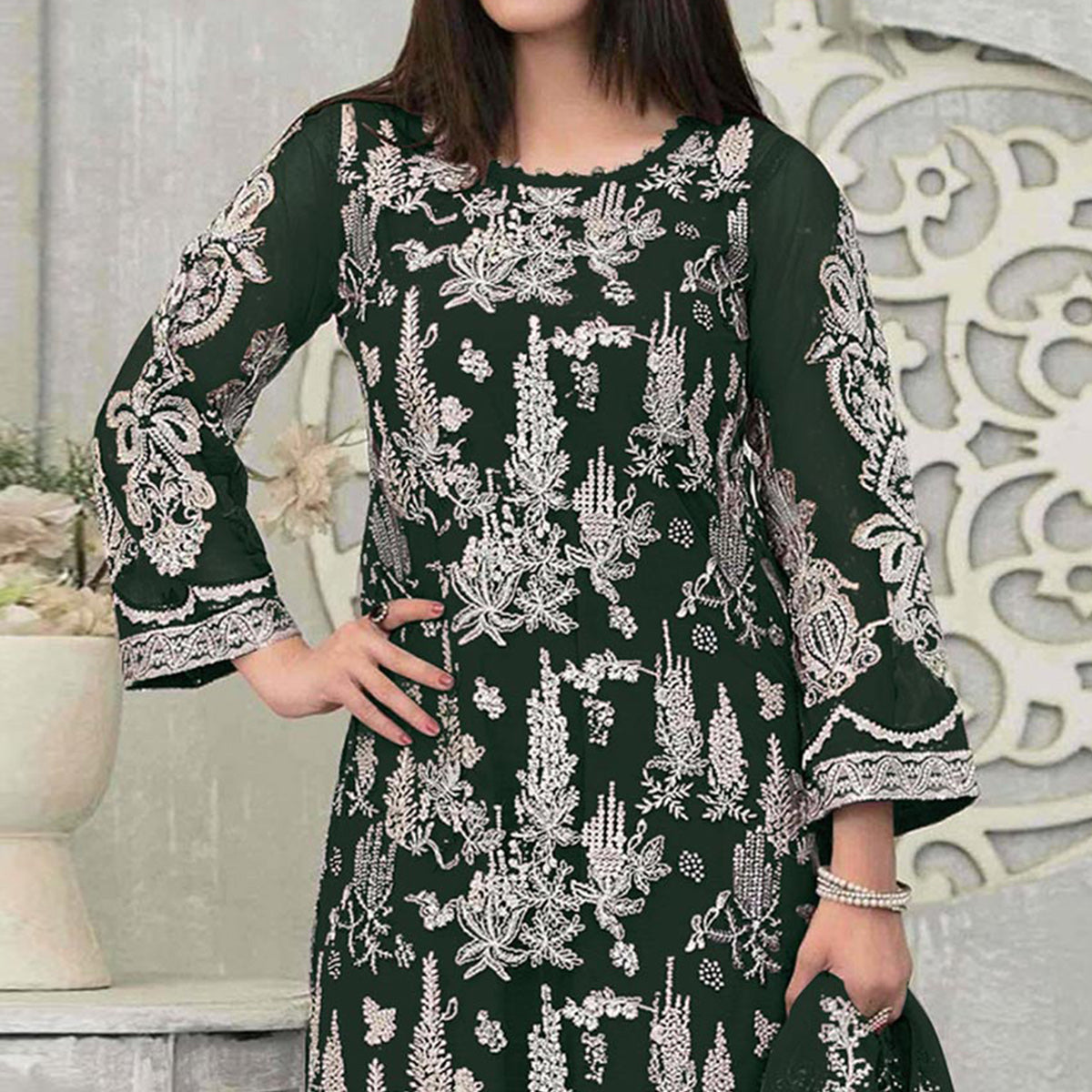 green-floral-embroidered-georgette-pakistani-suit-1