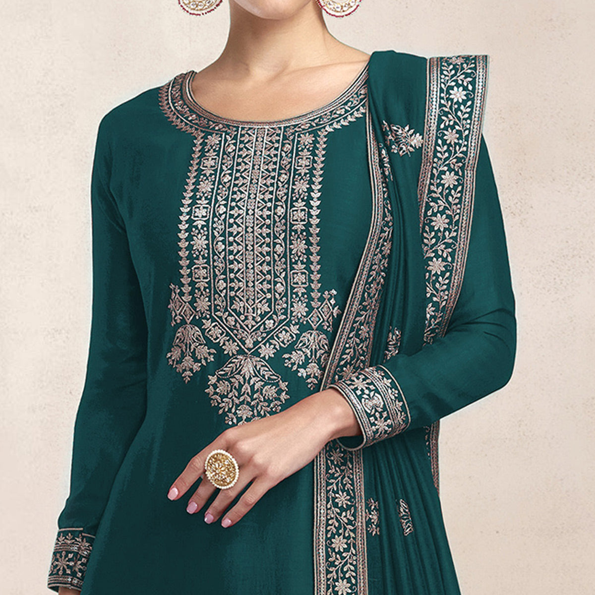 green-embroidered-dola-silk-salwar-suit-1