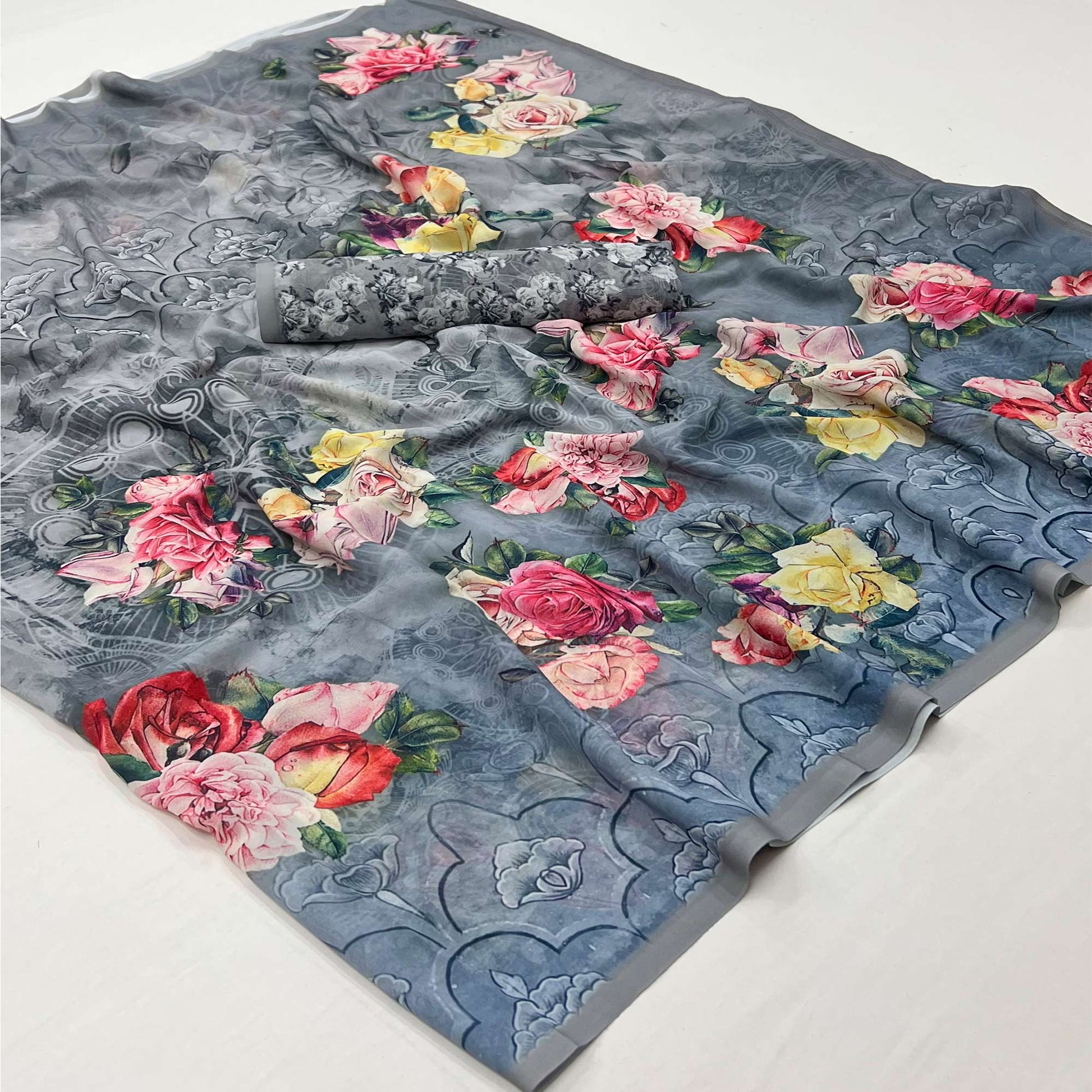 grey-digital-floral-printed-georgette-saree