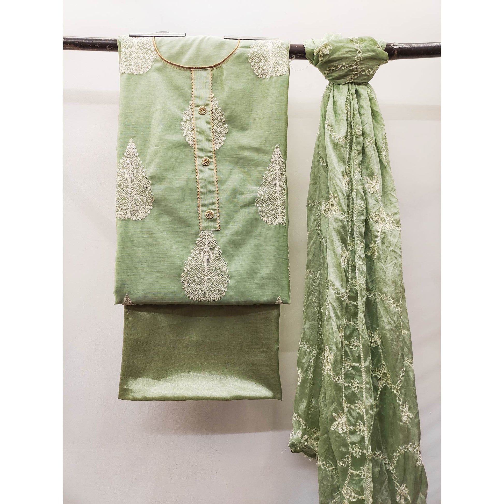 green-embroidered-chanderi-dress-material-7