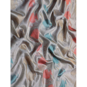 Grey Woven Organza Saree