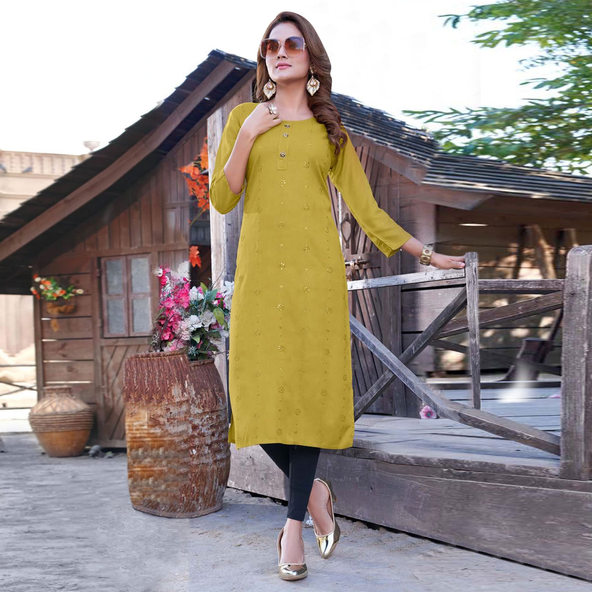 3-green-sequins-embroidered-rayon-kurti