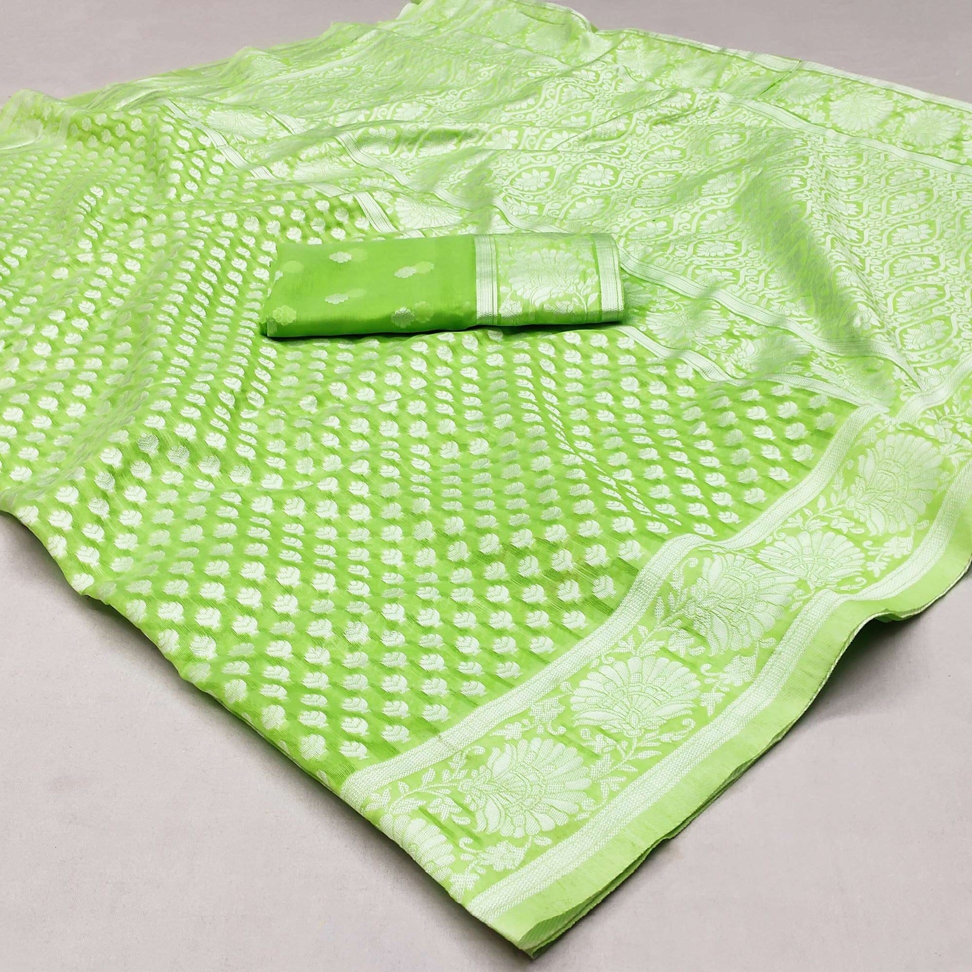 green-woven-cotton-silk-saree-5