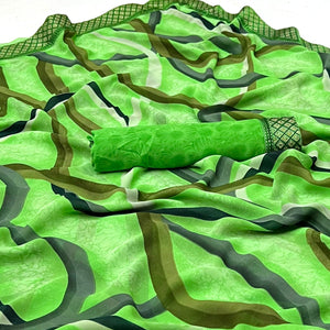 i-green-printed-georgette-saree