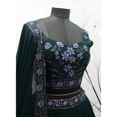 green-sequins-embroidered-georgette-lehenga-choli
