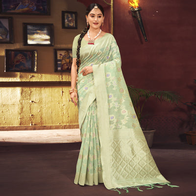 d-green-floral-woven-art-silk-saree