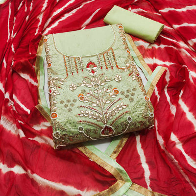 4-green-embroidered-chanderi-dress-material