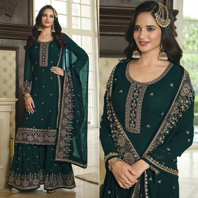 a-green-floral-embroidered-georgette-sharara-suit